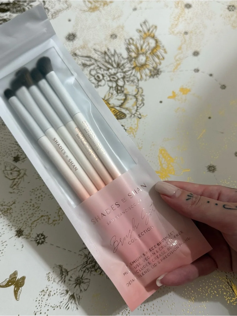 SHADES BY SHAN Pink Gradient Eye Brush Set - 5 Piece